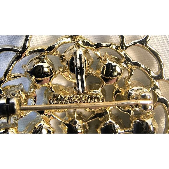 Vintage Sarah Coventry Silver-Tone Brooch/Pendant With Iridescent Rhinestones - Picture 4 of 4